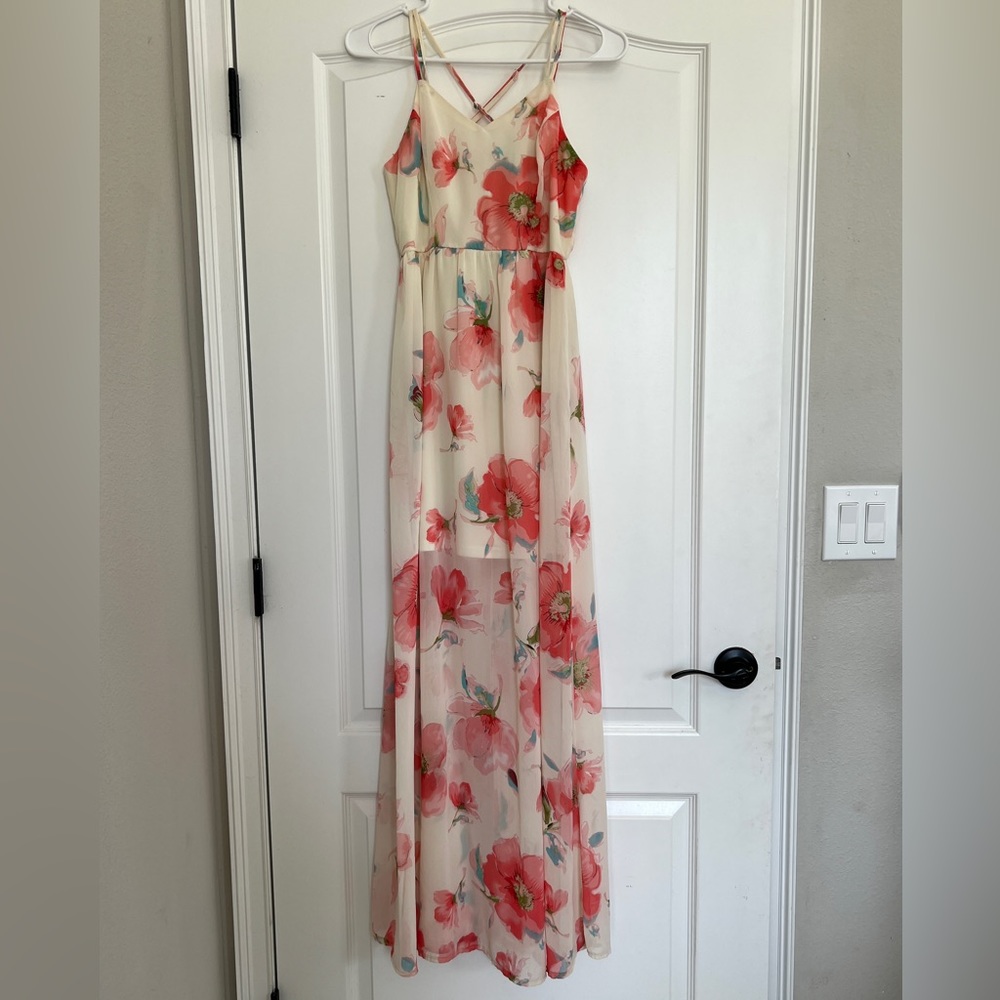 Red floral maxi